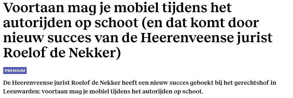 Mobiel (mobiele telefoon of smartphone) op schoot of been in de auto mag. Maak altijd bezwaar tegen deze verkeersboete.