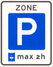 Parkeerschijfzone bord E10